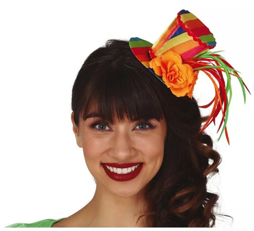 Translation missing: pt-PT.Chistera Mini con Rosas Multicolor