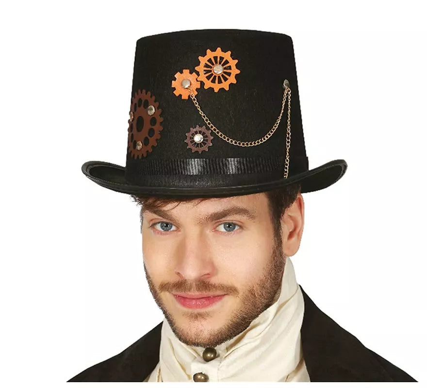 Translation missing: pt-PT.Chistera Steampunk Negra Elegante