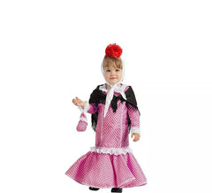 Fato de Chulapa rosa para bebé