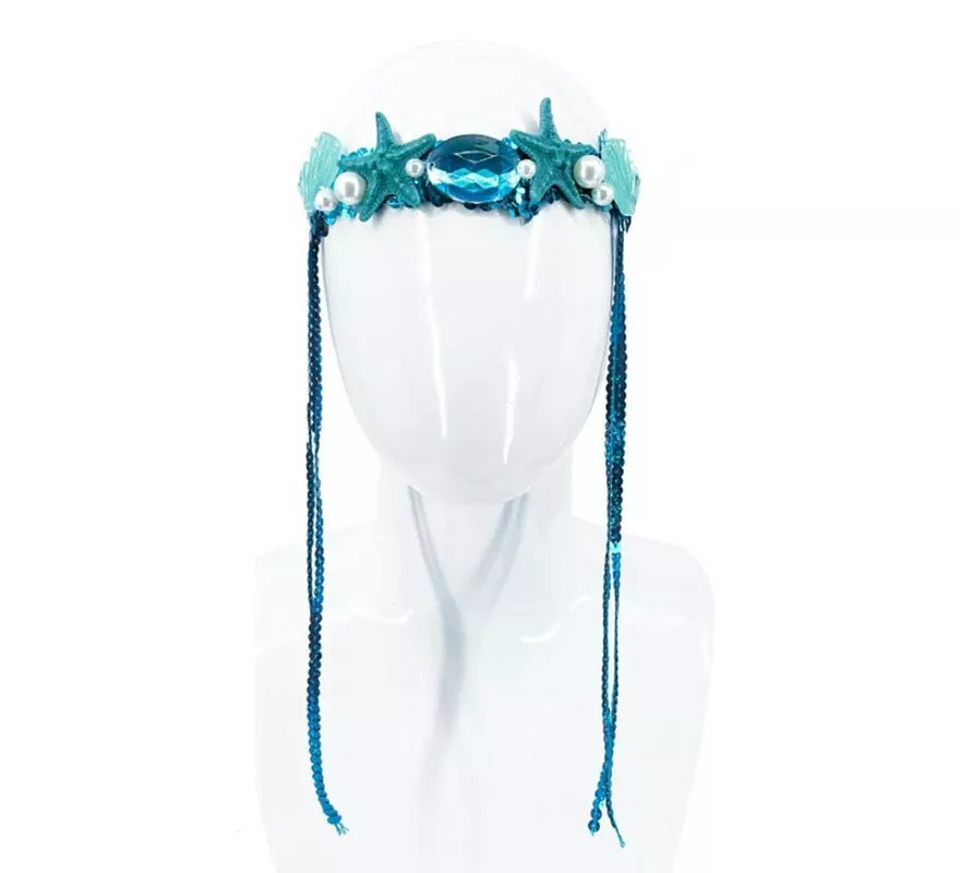 Translation missing: pt-PT.Cinta de Sirena azul para el cabello de 35 cm