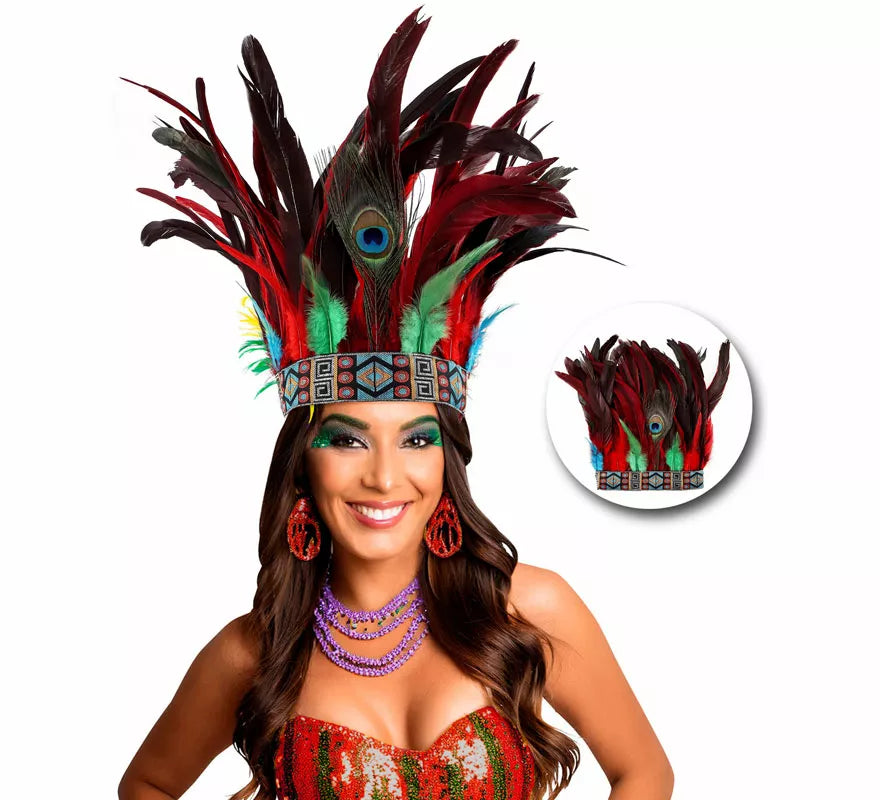 Translation missing: pt-PT.Cinta Tribal de Plumas Pavo Real