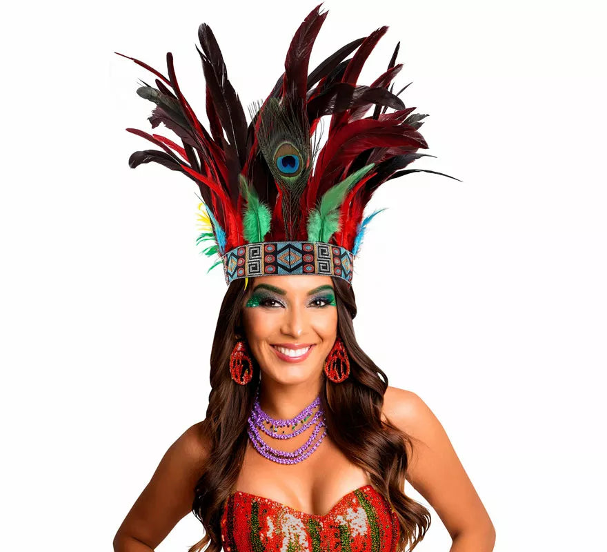 Translation missing: pt-PT.Cinta Tribal de Plumas Pavo Real