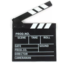 Claquete Clássica de Cinema Preta 20cm