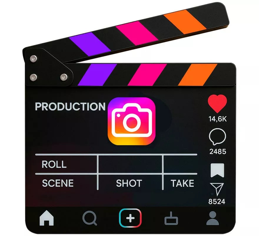 Translation missing: pt-PT.Claqueta Instagram de 20,02x19,9 cm