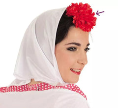 Cravo Vermelho Sevilhano ou Chulapa 8 cm com Clipes