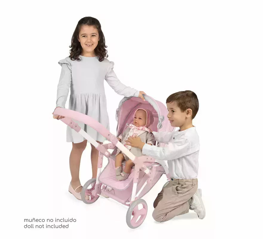 Coche de Muñecas de hasta 48 cm 3 en 1 Plegable