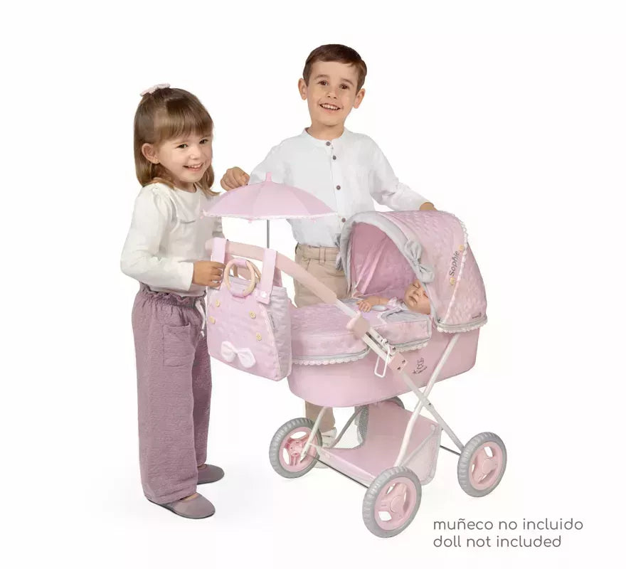 Translation missing: pt-PT.Coche de Muñecas de hasta 48 cm Plegable con Sombrilla y Bolso