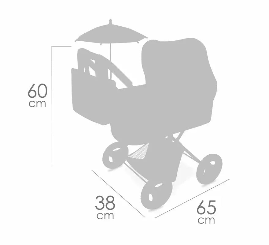 Translation missing: pt-PT.Coche de Muñecas de hasta 48 cm Plegable con Sombrilla y Bolso