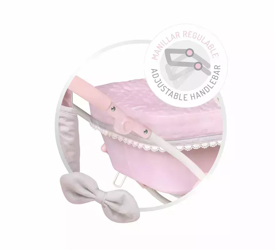 Coche de Muñecas de hasta 48 cm Plegable con Sombrilla y Bolso