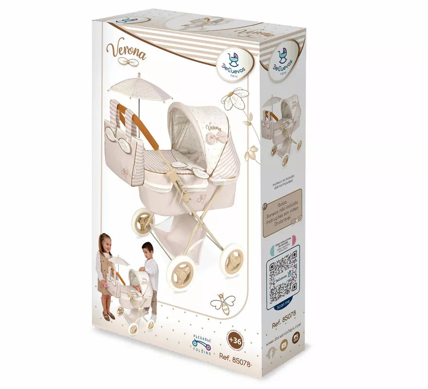 Translation missing: pt-PT.Coche de Muñecas de hasta 48 cm Plegable con Sombrilla y Bolso