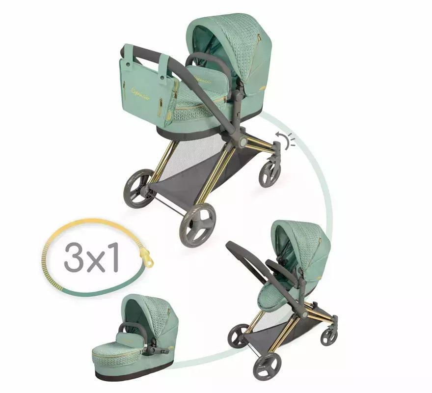 Coche de Muñecas de hasta 50 cm 3 en 1 Plegable