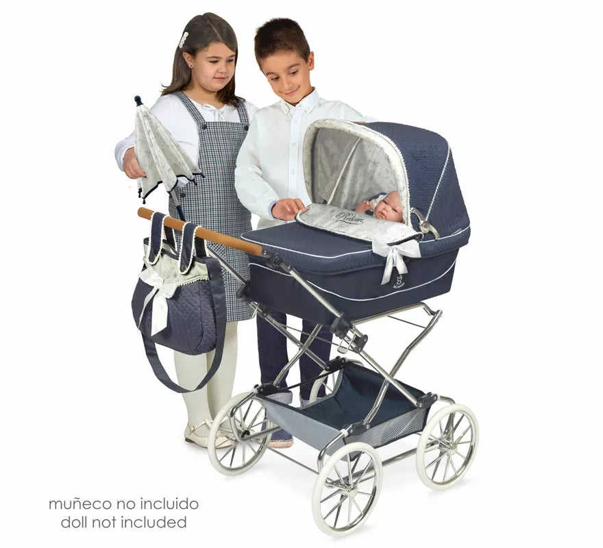 Translation missing: pt-PT.Coche de Reborn de hasta 55 cm Plegable con Sombrilla y Bolso