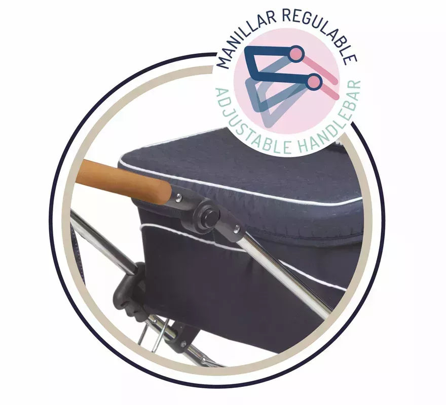 Translation missing: pt-PT.Coche de Reborn de hasta 55 cm Plegable con Sombrilla y Bolso