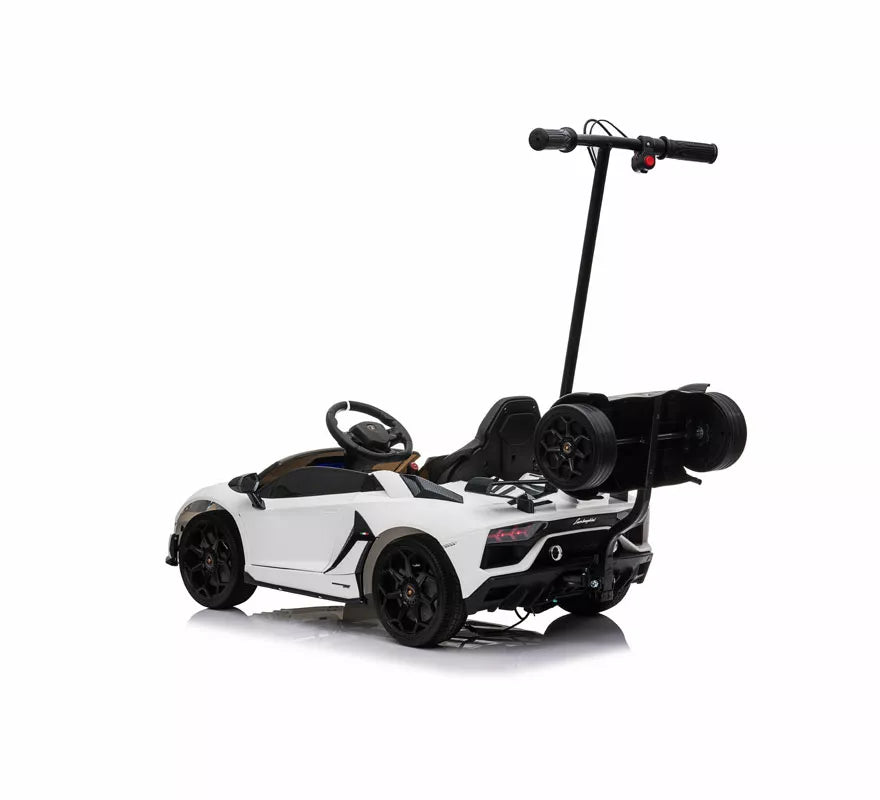 Coche Eléctrico Infantil Aventador SVJ blanco 12V