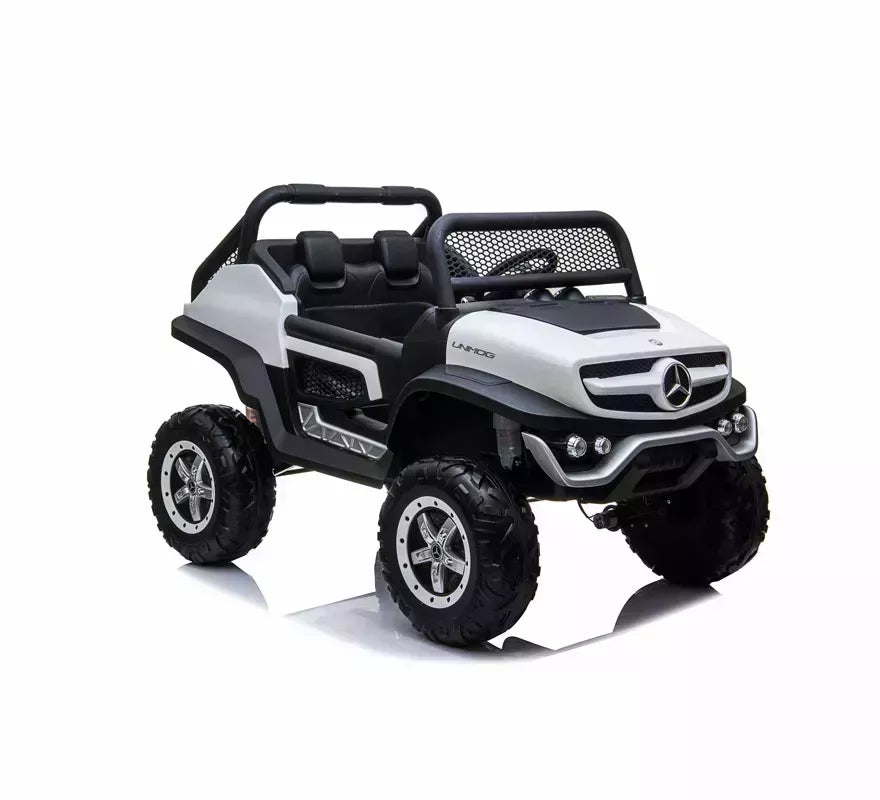 Translation missing: pt-PT.Coche Eléctrico Infantil Mercedes Benz Unimog blanco 12V