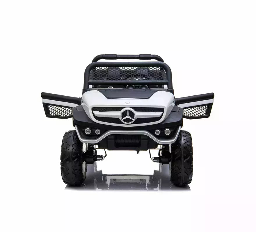 Coche Eléctrico Infantil Mercedes Benz Unimog blanco 12V