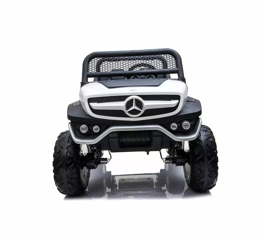Coche Eléctrico Infantil Mercedes Benz Unimog blanco 12V