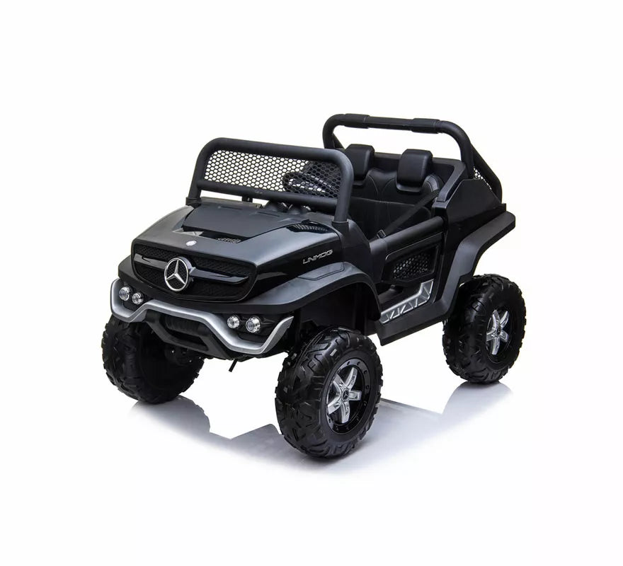 Translation missing: pt-PT.Coche Eléctrico Infantil Mercedes Benz Unimog negro 12V