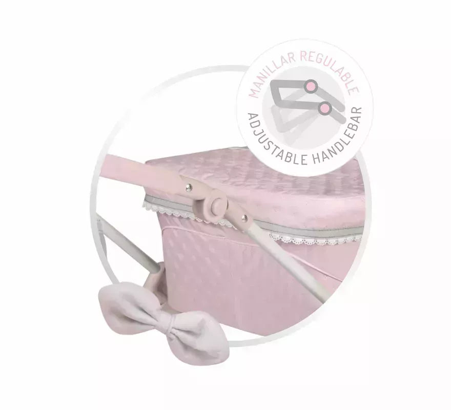 Coche Reborn de hasta 55 cm Plegable con Sombrilla y Bolso