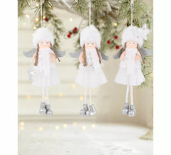 Conjunto de pingentes de anjo branco sortidos, 21 cm