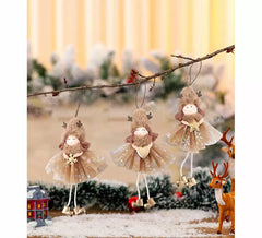 Conjunto de pingentes de anjo dourados sortidos, 19 cm