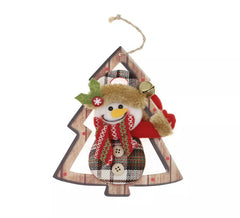Pingente Árvore de Natal Boneco de Neve 19x16 cm