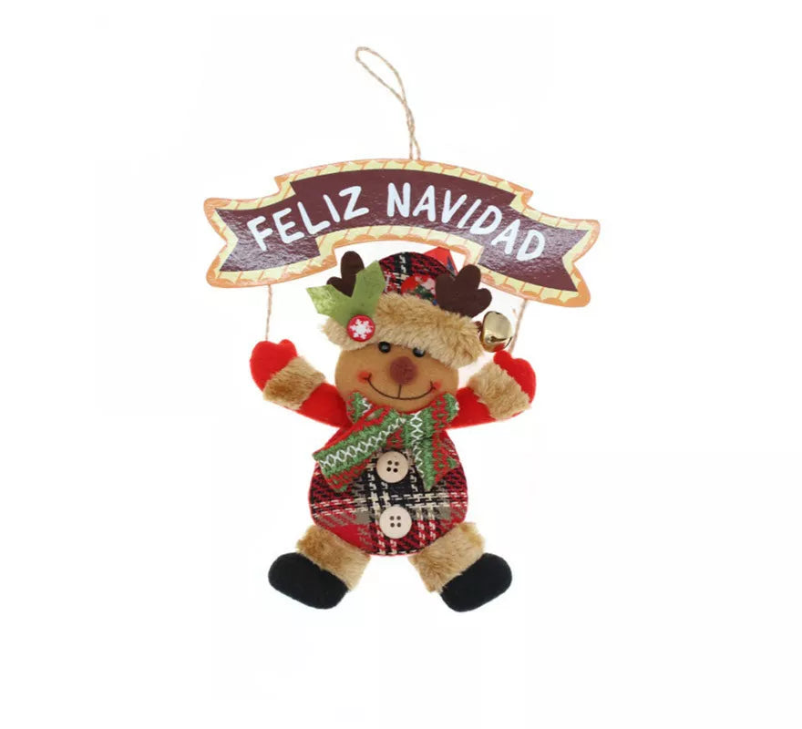 Translation missing: pt-PT.Colgante Árbol de Navidad de Reno de 19x16 cm