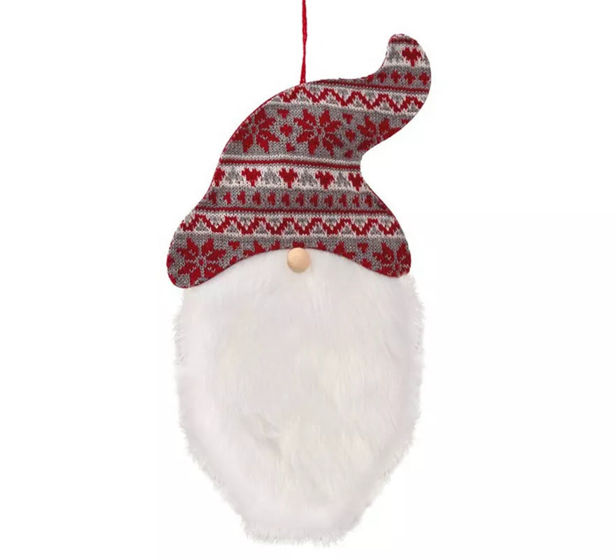 Translation missing: pt-PT.Colgante Cabeza Noel con Gorro de 16 cms