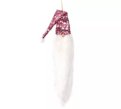 Pingente de cabeça de papai noel com barba extra de 30 cms