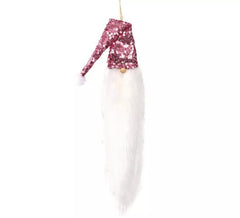 Pingente de cabeça de papai noel com barba extra de 41 cms