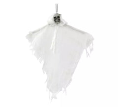 Pingente esqueleto com manto branco 42 cm