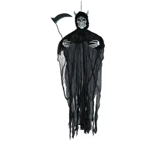 Colgante de Esqueleto Demonio con Luz Sonido de 130 cm