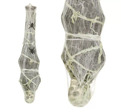 Pingente de esqueleto de teia de aranha com luz 120 cm