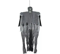 Pingente de esqueleto preto e branco de 90 cm