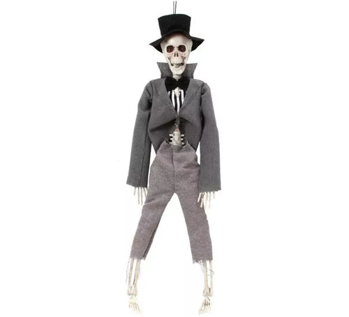 Colgante de Esqueleto Novio gris de 40 cm