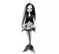 Colgante de Esqueleto Sirena negra de 40 cm