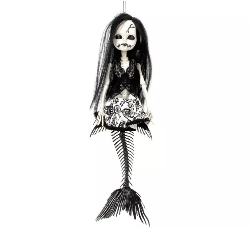 Translation missing: pt-PT.Colgante de Esqueleto Sirena negra de 40 cm