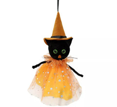 Pingente gato preto vestido 30 cm
