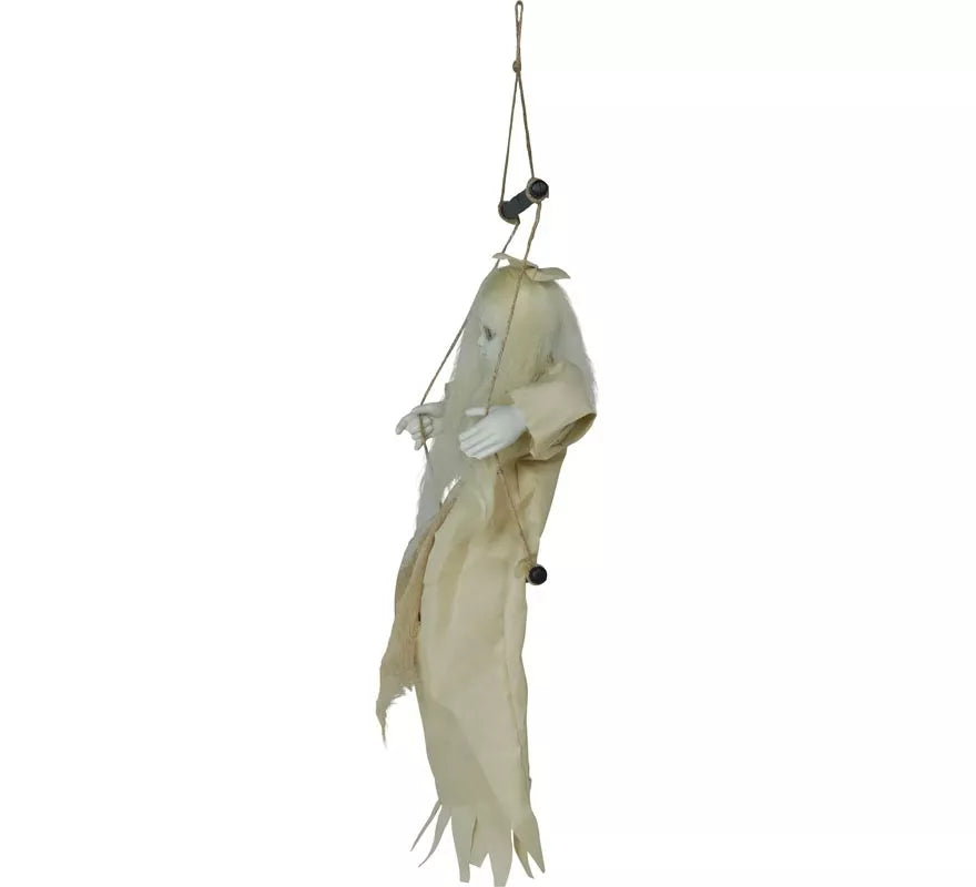 Colgante de Niña en Columpio con Luz y Sonido de 75 cm