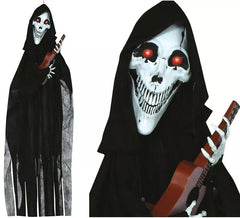 Pingente Esqueleto com Guitarra com Luz, Som e Movimento 120 cm