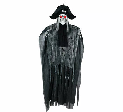 Colgante Esqueleto Pirata con Luz y Sonido de 185 cm