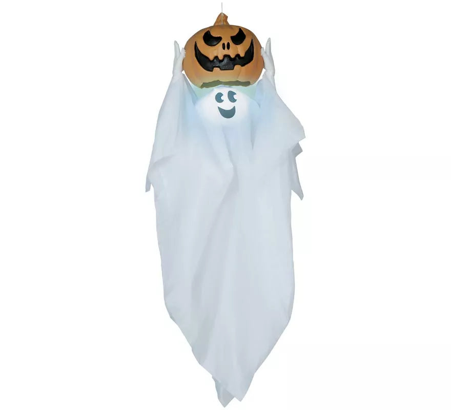 Translation missing: pt-PT.Colgante Fantasma Calabaza con Luz, Sonido y Movimiento 90 cm