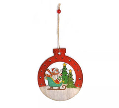 Pingente de boneco de neve de madeira 12 cm