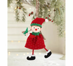 Pingente de árvore de Natal de elfo de 16 cm