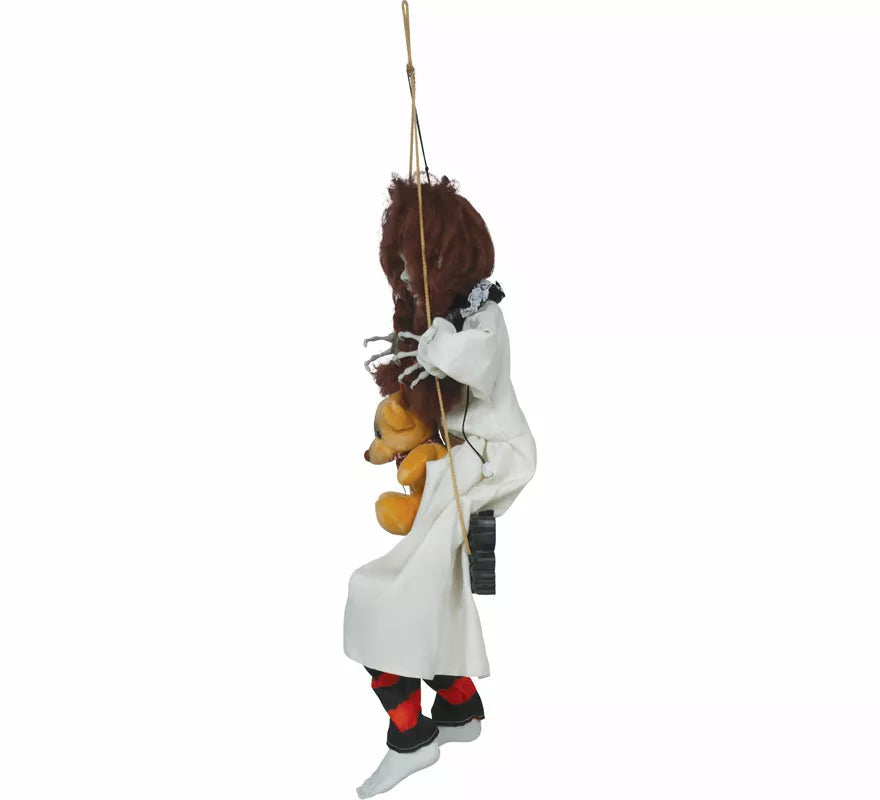 Colgante Niña en Columpio, Luz y Sonido, 90 cm