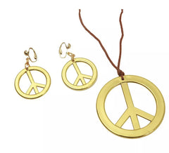 Brincos e pingentes para hippies de ouro