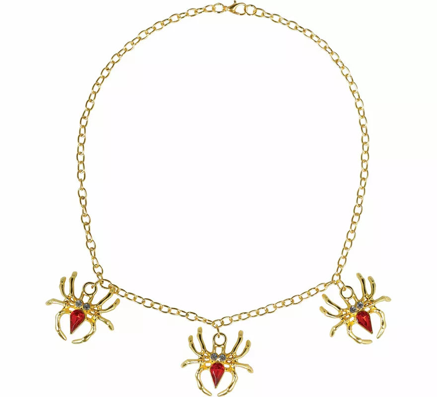 Translation missing: pt-PT.Collar Araña dorada y roja