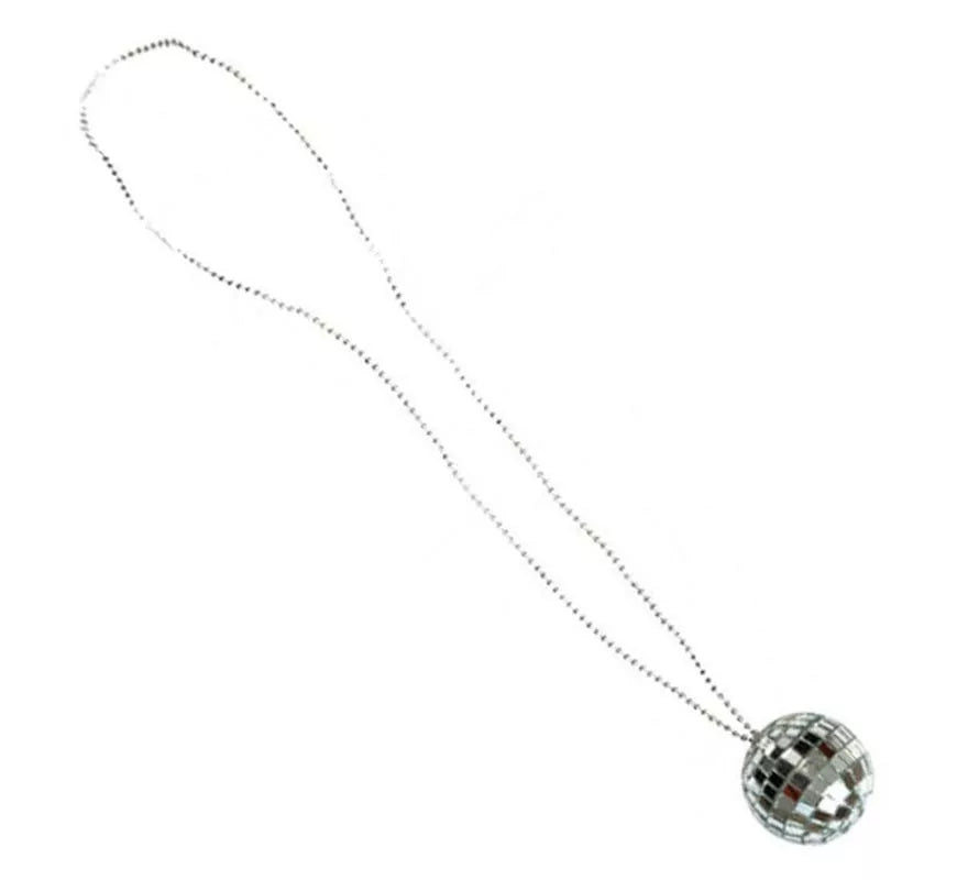 Translation missing: pt-PT.Collar Bola Disco plateada de 43 cm