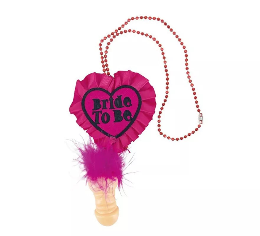 Translation missing: pt-PT.Collar Bride to be con pito fucsia