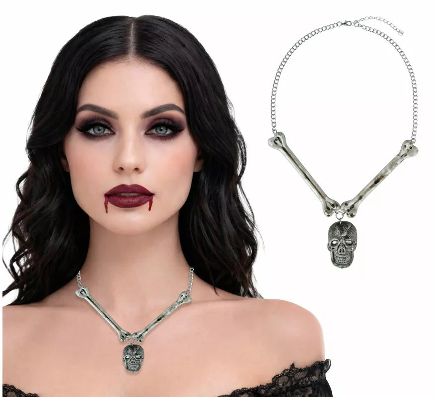 Translation missing: pt-PT.Collar Calavera y Huesos Metal